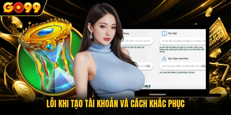 Lỗi khi tạo tài khoản và cách khắc phục